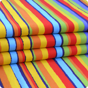 清仓处理彩虹条纹布料加厚纯棉帆布床单面料沙发窗帘桌布