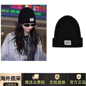 韩国代购正品Marithe针织帽JENNIE金智妮同款字母MFG保暖毛线帽子