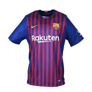 万博体育 耐克巴塞罗那18-19新足球队服主场短袖巴萨梅西球衣 89