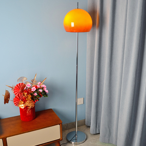 客厅中古落地灯卧室床头蘑菇玻璃台灯美式复古法式奶油ins风装饰