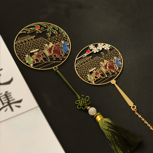 周游列国孔子书签古典中国风金属创意文创礼品送老师同学小清新