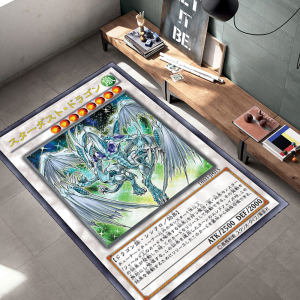 游戏王卡牌地毯青眼白龙地毯客厅电竞椅卧室日文星尘龙地垫易打理