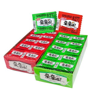 佳龙亲亲嘴亲嘴烧100片面筋辣片辣条麻辣香辣8090回味儿时零食