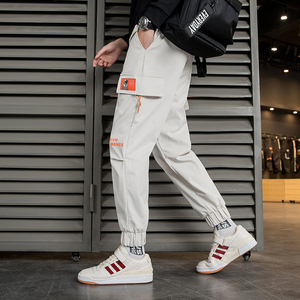 束脚休闲裤男春季工装裤哈伦裤韩版潮流搭配aj1高帮板鞋穿的裤子