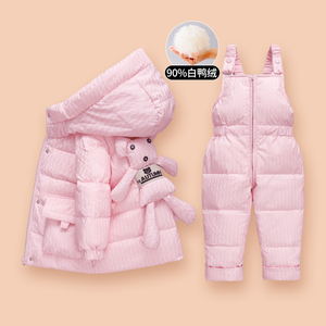 新款宝宝羽绒服儿童分体套装男女童1-3岁婴幼儿加厚洋气冬装外套