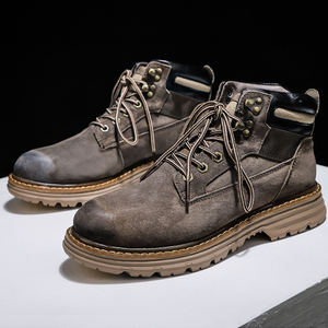 靴子男靴高帮大头皮鞋高街风沙漠皮靴工程师靴卡斯诺丁同款货源
