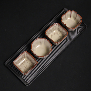 玉轩青瓷传世哥窑茶杯陶瓷古典手工功夫茶具主人单杯八方品茗杯子