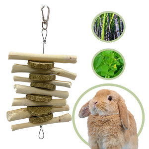 可固定悬挂宠物兔子烘干甜竹磨牙串草饼串零食豚鼠龙猫玩具用品