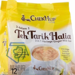 马来西亚直邮ChekHup泽合原装进口驱寒暖宫姜汁奶茶40克X12小包