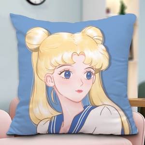 美少女战士抱枕女生卧室床上枕头粉月野兔车用空调抱枕被两用夏季