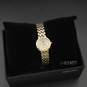 联保现货经典小金表日本SEIKO精工SUP352气质典雅光能女士手表