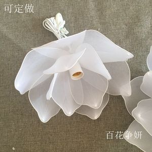白色丝网花手工