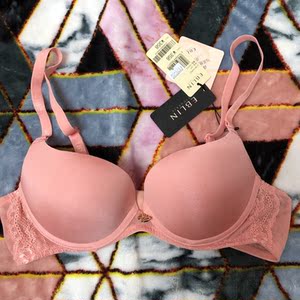 eblin光面无痕纯色文胸聚拢内衣女胸罩ecbr649n21