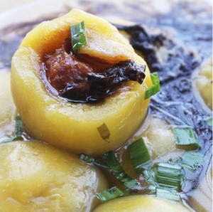 绿百合农场 平潭咸食 采用农场土猪肉 自产紫菜 特制而成