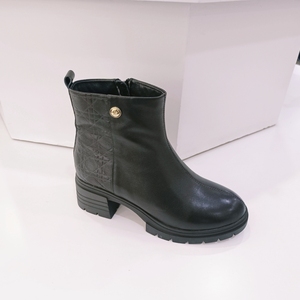 莱斯佩斯品牌女靴 牛皮绒里软胶防滑底冬季舒适短靴3L03213-56