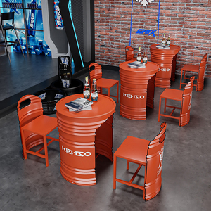 回首军旅生涯淘宝卡座沙发ktv休闲小清吧复古创意油桶铁艺定制工业