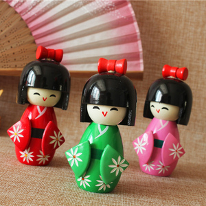 特价 日本木偶艺伎摆件 和服娃娃人偶卡通 料理店寿司店铺装饰品