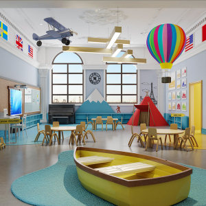 幼少儿舞蹈街舞室艺术教育培训机构学校早教中心室内空间装修设计