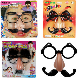 生日搞笑日本眼镜马戏团儿童小丑搞怪胡子大鼻子酒吧派对装饰道具