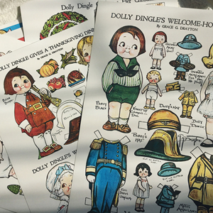 番茄汤换装娃娃 纸娃换装册 paper doll 古董玩偶 铜版纸激光打印
