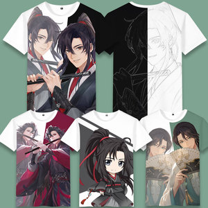 动漫周边祖师魔道联名二次元短袖t恤宽松学生男童装圆领衣服男夏
