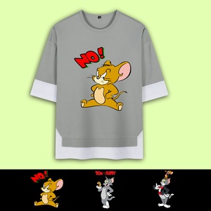 卡通动漫猫和老鼠汤姆和杰瑞二次元cos衣服学生男夏季宽松短袖潮