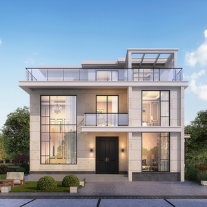 c6792三层现代简约农村网红现代别墅设计图纸自建房效果图二层半