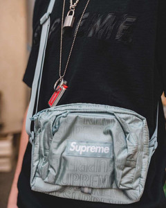 supreme 19ss 46th shoulder bag腰包斜挎包反光单肩暗纹男女小包
