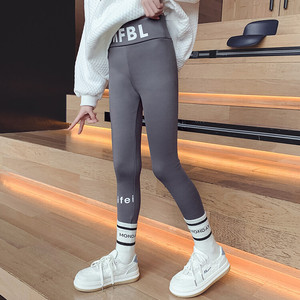 女童鲨鱼裤春秋款2022新款打底裤中大儿童女外穿瘦腿薄高弹力裤子