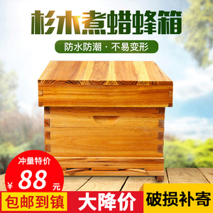 煮蜡蜜蜂中蜂蜂箱包邮全套意蜂密峰养蜂工具批专用杉木标准平箱