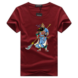 关二爷短袖t恤男士汗衫青年大码半袖体恤韩版关羽宽松男装休闲