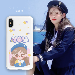 杨超越原创手机壳卡通可爱火箭少女周边羽绒安卓黄色粉色任意机型