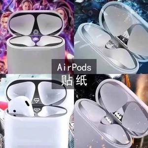 AirPods1/2代个性金属防尘贴膜 AirPods无线耳机内盖防脏贴膜贴纸