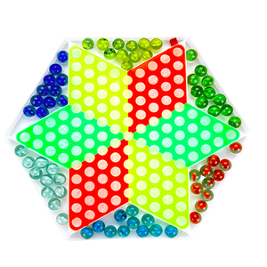 跳棋成人儿童弹子玻璃珠大号玻珠亲子跳子棋小学生益智跳旗跳跳棋