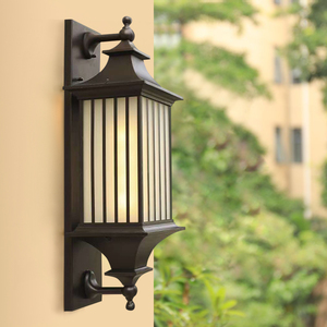 中式户外壁灯庭院仿复古外墙别墅大门楼欧式楼外墙灯六角现代防水