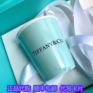 正品Tiffany & Co./蒂芙尼骨瓷纸杯蝴蝶结对杯子礼盒生日结婚礼物