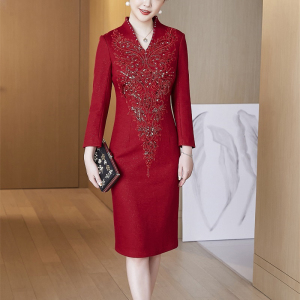 妈妈婚礼装婚宴礼服冬天结婚