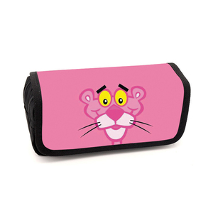 顽皮豹粉红豹笔袋大容量简约铅彩蜡笔化妆品收纳整理袋可定制学院