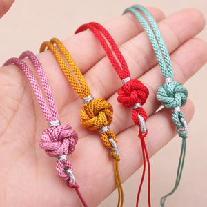 特色曼陀罗结挂件绳编织项链绳玉佩吊坠绳男女配件伸缩款挂脖绳子