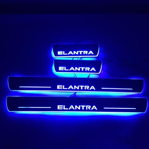 现代朗动领动迎宾踏板流光灯发光改装 led门灯装饰门槛条改装专用