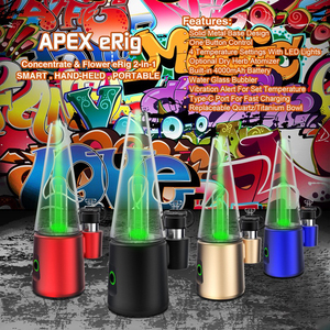 跨境热销Apex水烟壶 玻璃烟膏干烧烟枪高档水烟壶Apex水烟套装