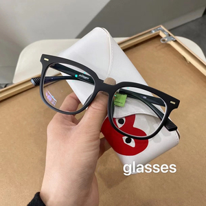 川久保玲韩版小脸透明眼睛框镜架女可配近视眼镜男素颜黑框潮9224