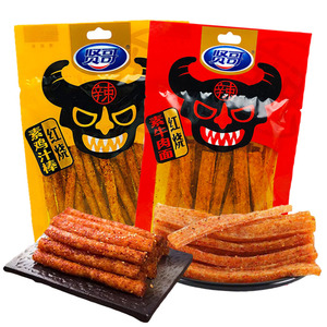 贤哥红烧素鸡汁棒105g麻辣条素牛肉面素肉片魔鬼辣湖南特产零食