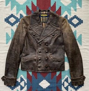 rrl 女款 1940s 德军飞行员做旧牛皮皮衣