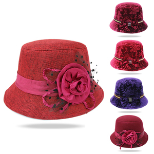 高端女寿帽现代装礼帽毛呢麻料老人寿衣旗袍帽子死人殡葬用品多款