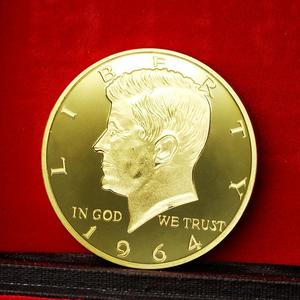 1964年美国总统肯尼迪纪念章自由硬币 美国国徽白头海雕纪念章