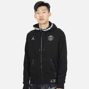nike air jordan aj大巴黎联名男运动休闲连帽开衫外套bq8347-010