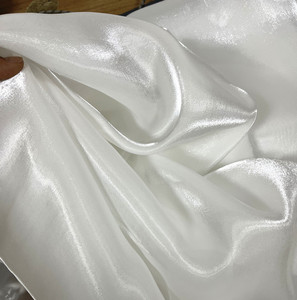 清风缎汉服马面裙缎面高密水光欧根纱面料 lolita连衣裙凉鞋布料