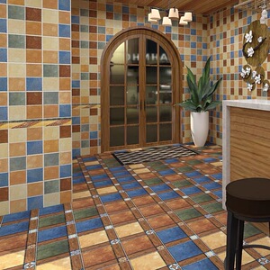 欧美复古瓷砖卫生间