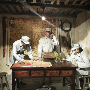 定做作战抗日红军文化八路军革命战士抗日蜡像博物馆纪念馆雕塑像